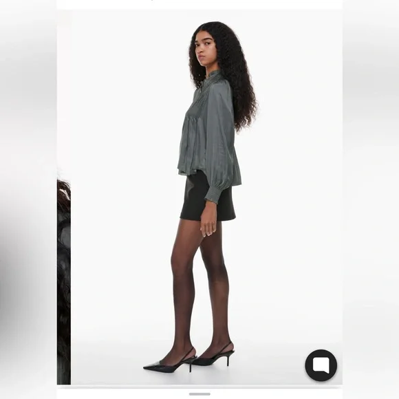 🐨 ARITZIA WILFRED MILOU BLOUSE IN COAL GREY - size XS 🐨 - Picture 3 of 9